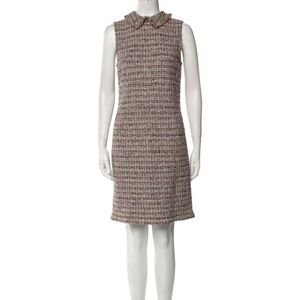 St. John Couture Vintage Tweed Sleeveless Midi Dress Size 10